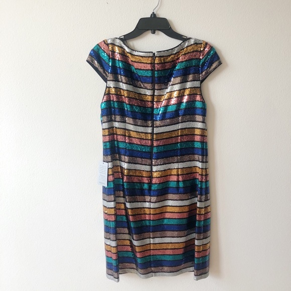 Vince Camuto multicolor striped sequin dress - Picture 2 of 4
